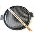 Garden Cooking Pre-Seasoned Reversible Cast Iron Round BBQ Grill Plate